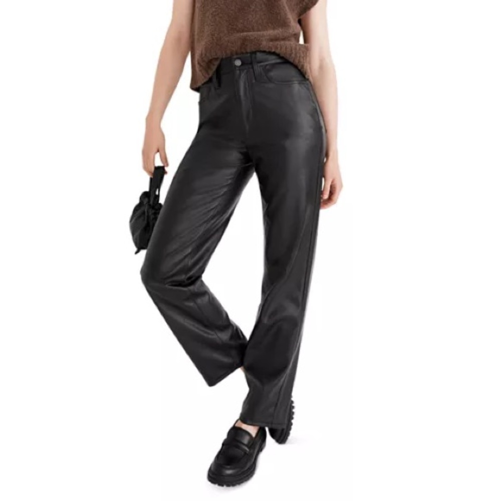 Madewell The Perfect Vintage Straight Jean: Pleather Edition